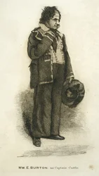 WM. E. Burton como Capitán Cuttle